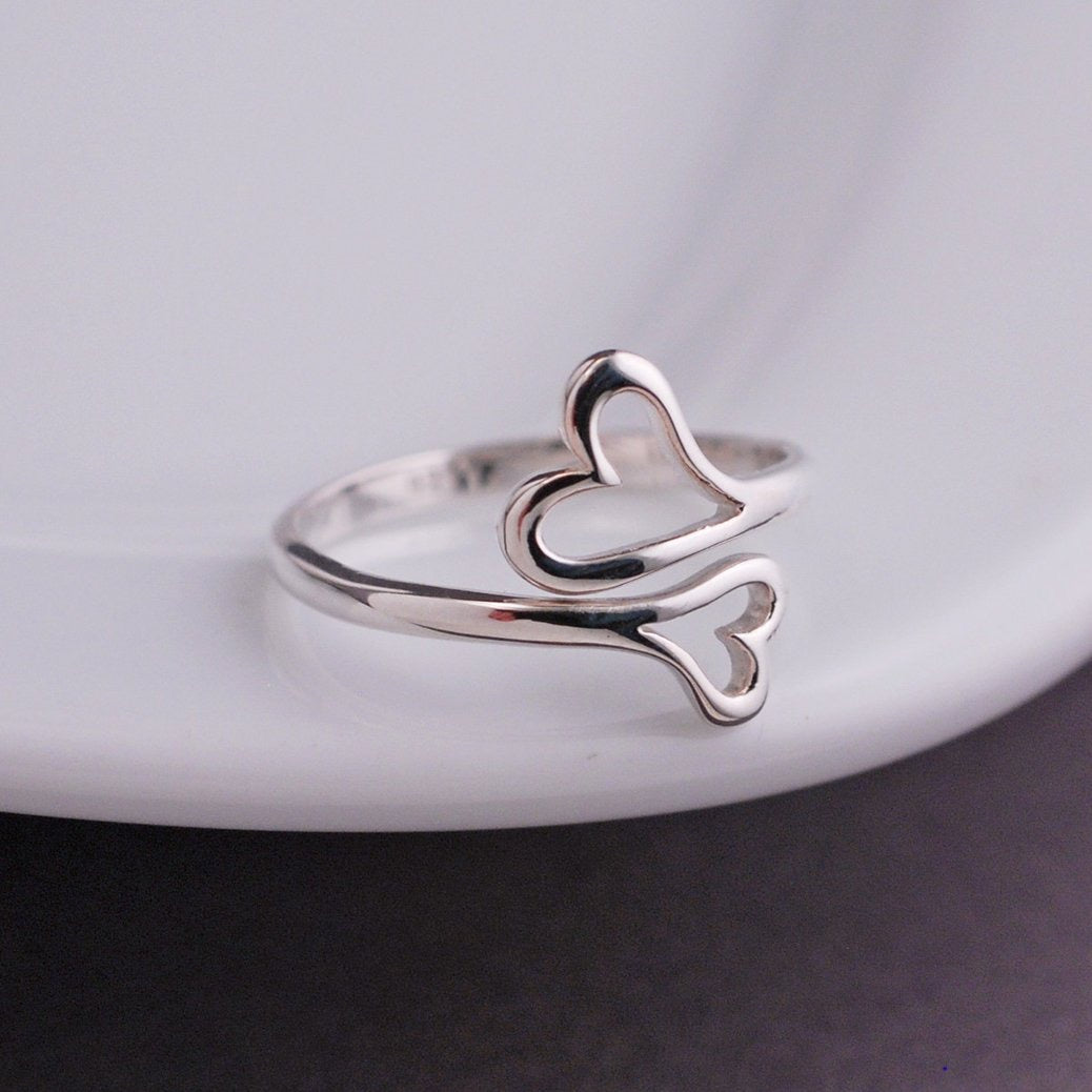Luxury Heart Silver Ring