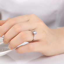 Load image into Gallery viewer, Attractive Crystal Silver Couple Rings - GIFTED BEAUTY®️
