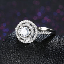 Load image into Gallery viewer, The gorgeous stunning-round diamond silver ring

