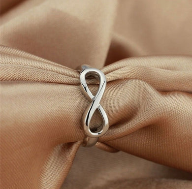 Trendy Stylish Infinity Silver Ring