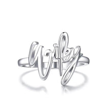 Load image into Gallery viewer, Luxury Wifey Silver Ring - GIFTED BEAUTY®️
