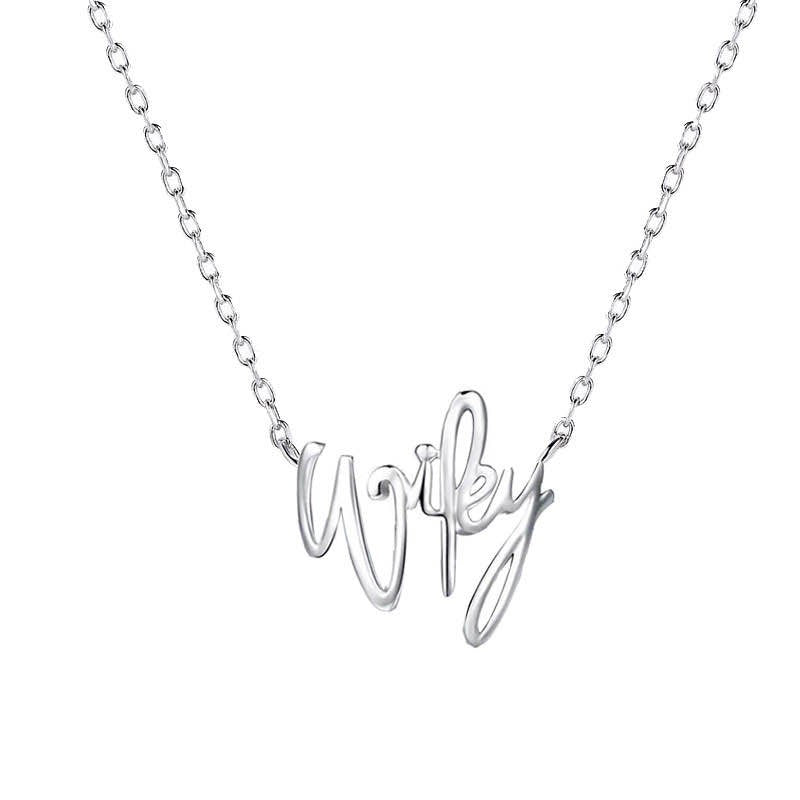 Wifey Silver Necklace