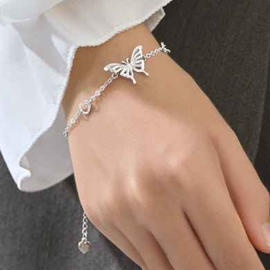 Classic Butterfly Silver Bracelet