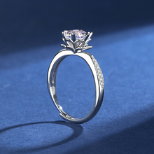 Load image into Gallery viewer, Ladies Bud Moissan Silver Ring
