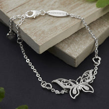 Load image into Gallery viewer, Graceful Butterfly Silver Bracelet
