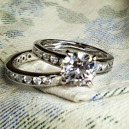 The Classic Eternity Silver Ring Set