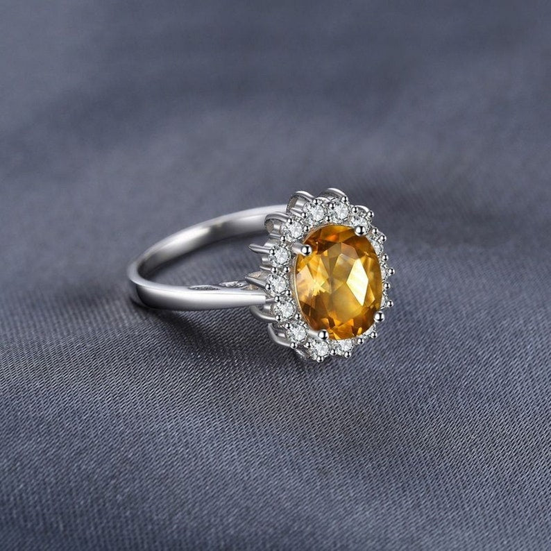 Lustro Stella Finest Yellow Magnifique Silver Ring