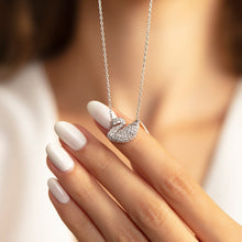 Load image into Gallery viewer, Swarovski Swan Silver Necklace
