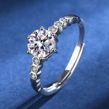 Load image into Gallery viewer, Beehive Lady Moissan Diamond Ring Girl Silver Ring
