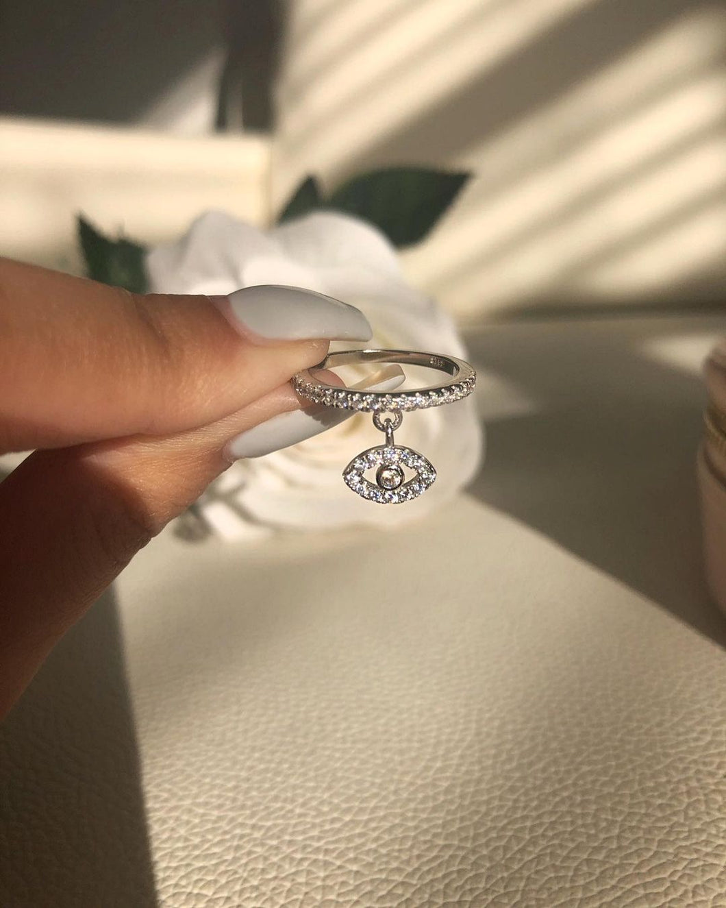 The Stunning Dainty Eye Silver Ring