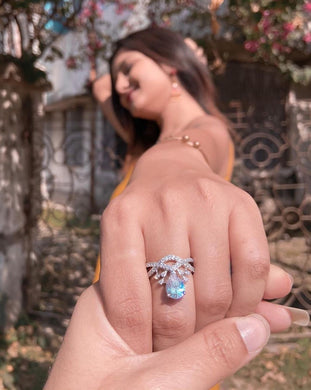Stylish Silver Crown Ring